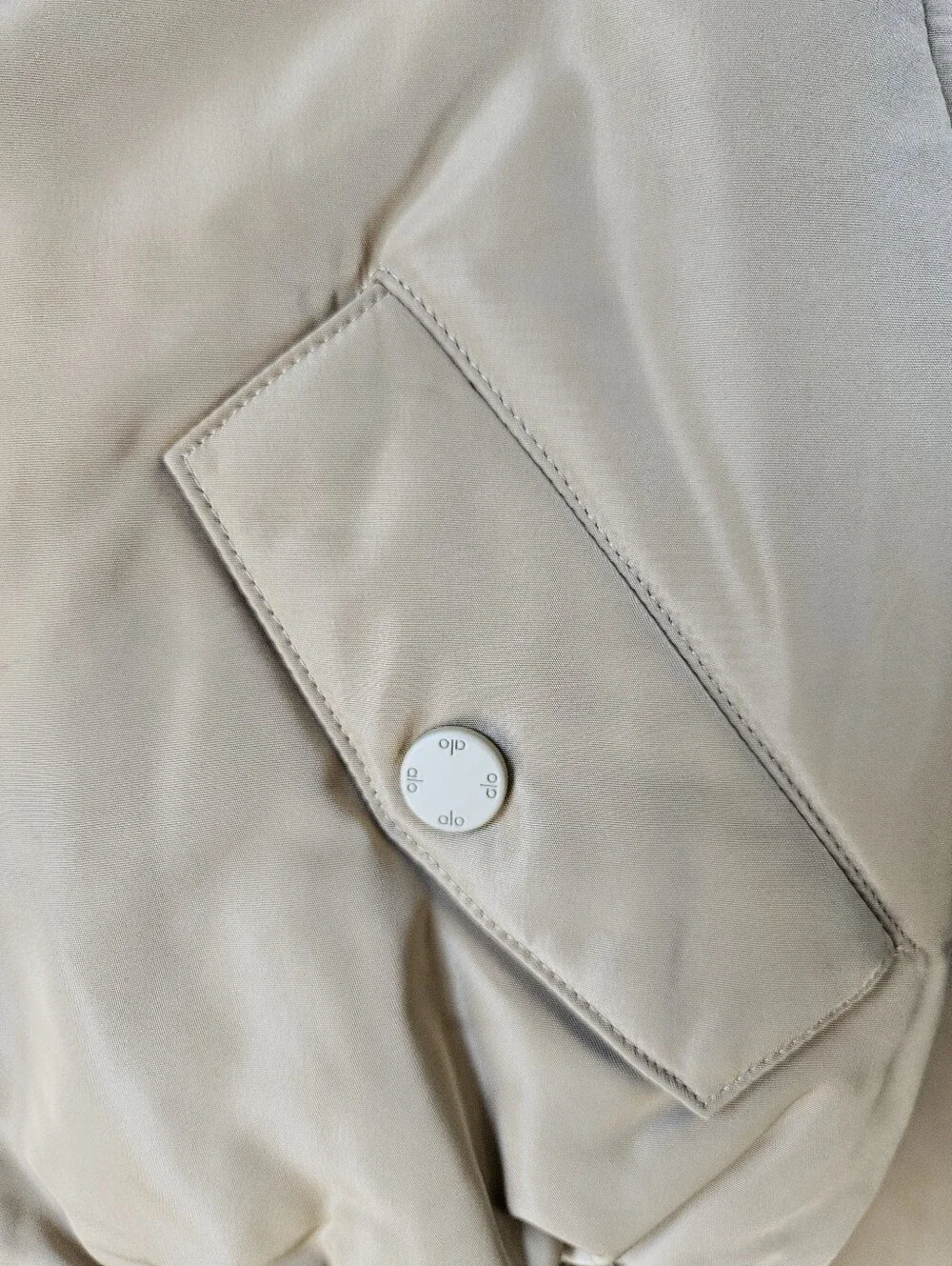 Alo Yoga Cropped Break Line Bomber Jacket Gold Ochre Mustard Size Small